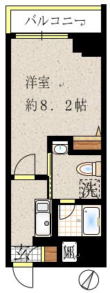 ステージファースト東大前 4階 1Kの間取り