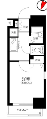 菱和パレス護国寺駅前 3階 1Kの間取り
