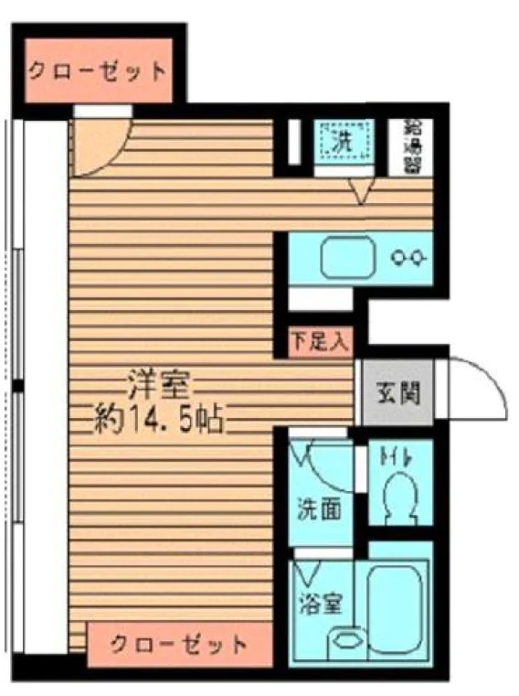 ビューテラス向丘 7階 1Kの間取り