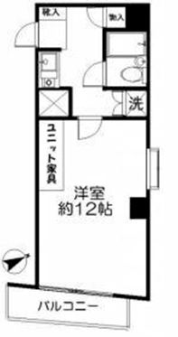 ライオンズマンション白山駅前 7階 1Kの間取り