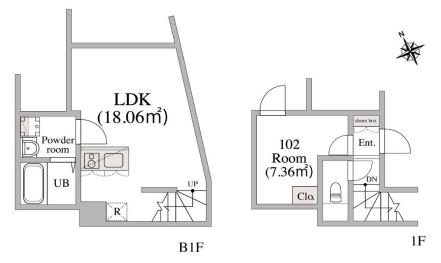 ＲＥＭＵ本郷 1階 1LDKの間取り