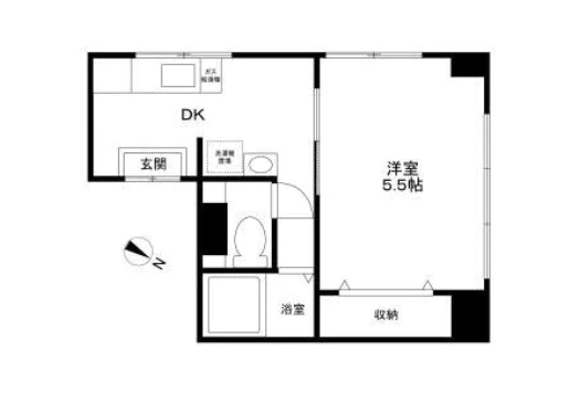 千石柳澤マンション 3階 1Kの間取り