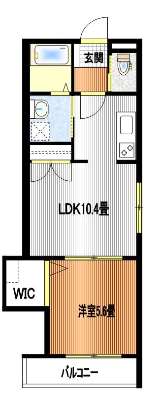 春木町Ｋ-Ｃｉｔｙ 3階 1LDKの間取り