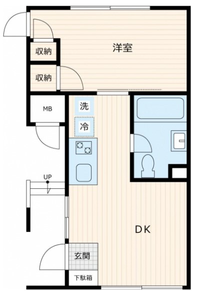 【築浅】向丘旬創館 1階 1DKの間取り
