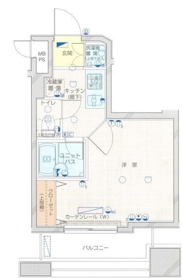 プロフ文京大塚 8階 1Kの間取り