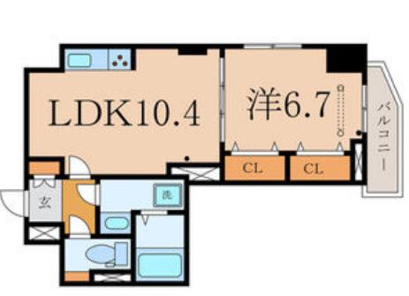 【新築】クアトロコパン駒込 3階 1LDKの間取り