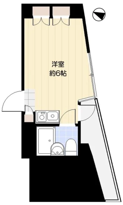 エトワール目白台 2階 1Rの間取り