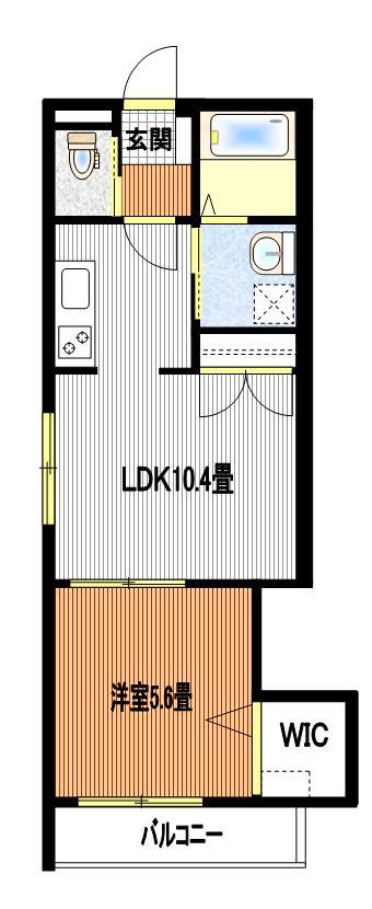 春木町Ｋ-Ｃｉｔｙ 3階 1LDKの間取り