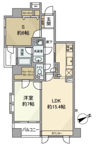 シティハイツ本郷 9階 1SLDKの間取り