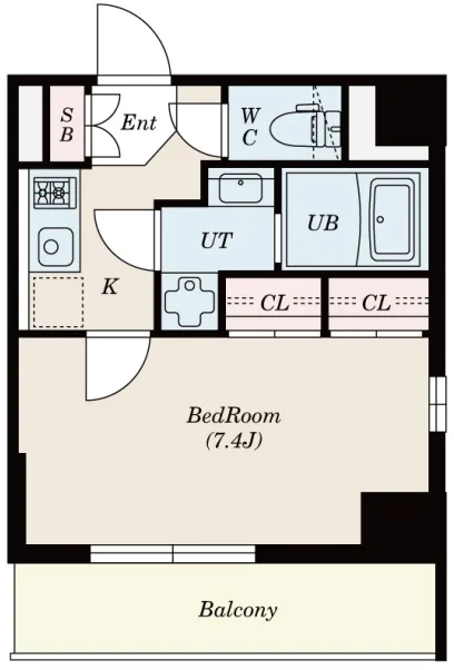GRANPASEO本郷壱岐坂(グランパセオ本郷壱岐坂) 2階 1Kの間取り