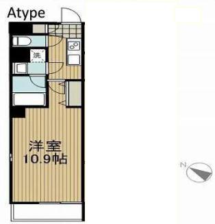 【築浅】コンファーレ本駒込 12階 1Kの間取り