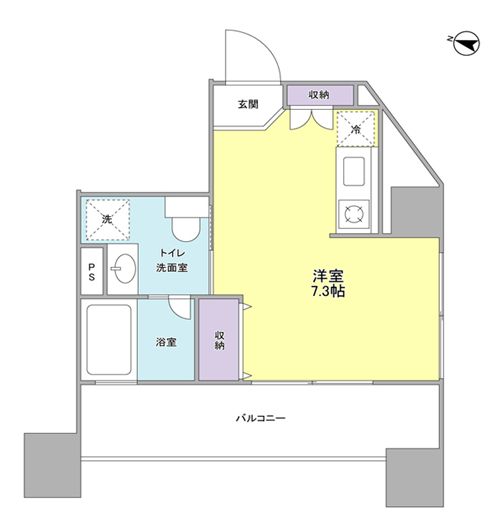 ロネスタＲ文京護国寺 9階 1Rの間取り