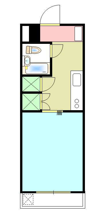 カサールおのでら 2階 1Kの間取り