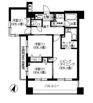 クリオ文京小石川　 7階 3LDKの間取り