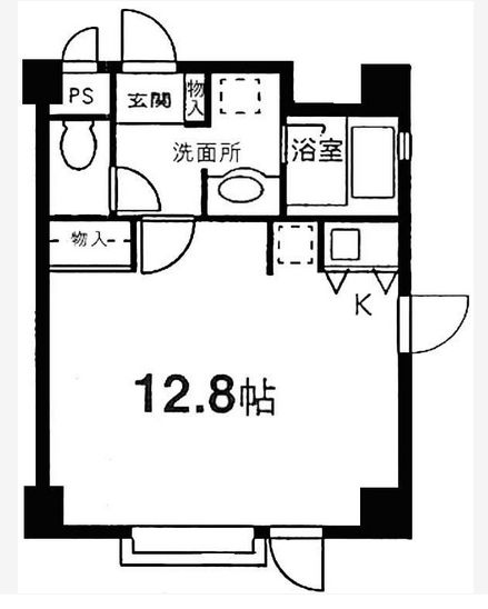 湯島アパートメントハウス 2階 1Rの間取り