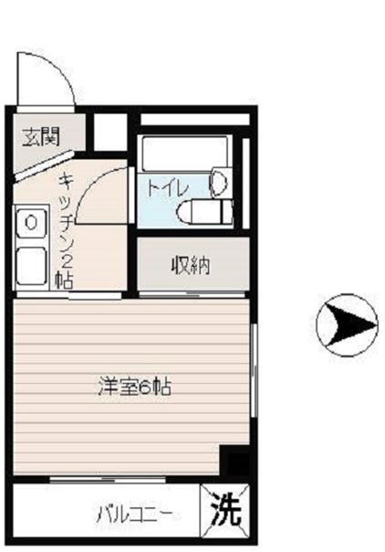 伊藤ハイツ 3階 1Kの間取り