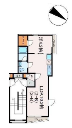 KOISHIKAWA BASIS（小石川ベイシス） 3階 1LDKの間取り