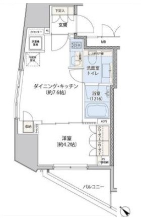 レジディア文京小石川Ⅱ（旧クレヴィアリグゼ小石川） 11階 1DKの間取り
