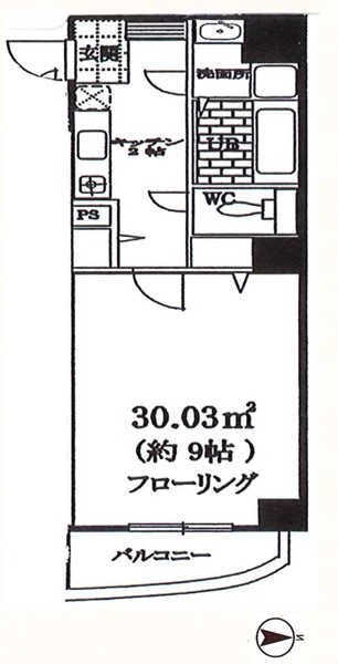 本郷SSレジデンス【本郷エスエスレジデンス】 4階 1Kの間取り