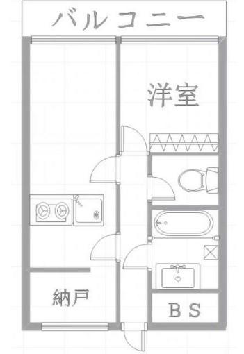 小石川安藤坂東方マンション 5階 1LDKの間取り