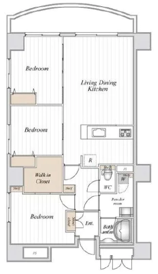 コロネード春日 4階 3LDKの間取り