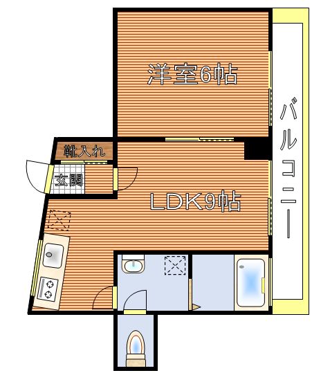 メゾン青山 3階 1LDKの間取り