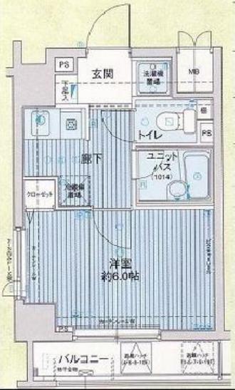 メインステージ護国寺 11階 1Rの間取り