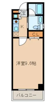 サンモールエイト小石川 8階 1Kの間取り