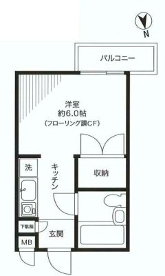 フォレストイン千駄木 1階 1Rの間取り