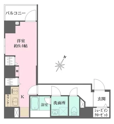 WHARF文京茗荷谷 2階 1Rの間取り