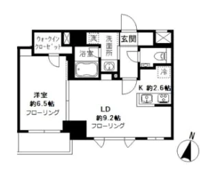 コートヒル本郷 1階 1LDKの間取り