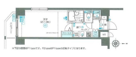 フェニックス本郷東大前 2階 1Kの間取り