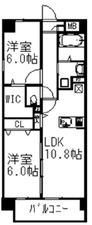プライムアーバン千駄木 4階 2LDKの間取り