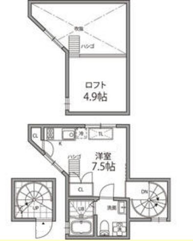 グランエッグス東大前 3階 1Rの間取り
