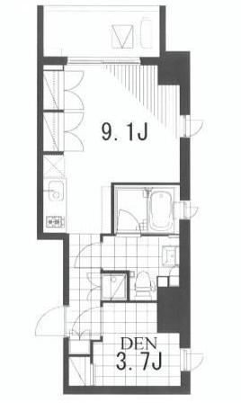 ラティエラ文京音羽 6階 1Rの間取り