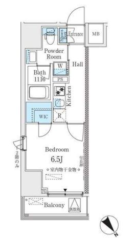 コージーコート茗荷谷 5階 1Kの間取り