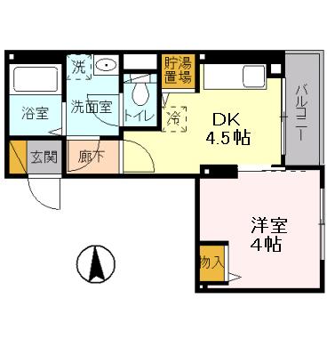 ガーデンハウス南大塚 4階 1DKの間取り