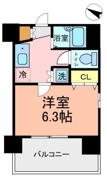 ロアール御茶ノ水順天堂大学前 4階 1Kの間取り