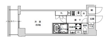 プライマル千石（旧ハイライフ文京千石） 6階 1Kの間取り