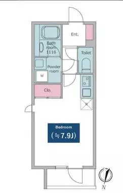 【築浅】レジディア文京小石川（旧：エスタジオ小石川) 3階 1Rの間取り