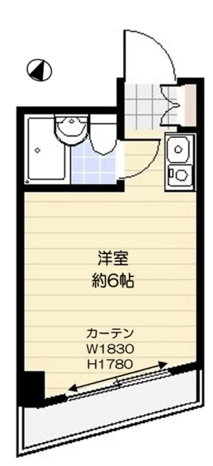 エトワール目白台 4階 1Rの間取り