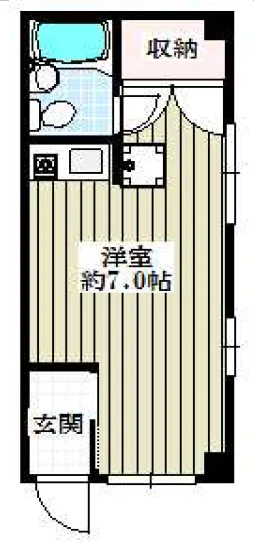 プロキオン小石川 1階 1Rの間取り