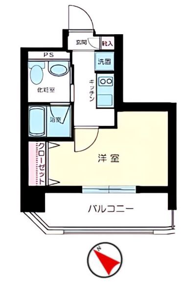 フロントシティ文京 12階 1Kの間取り