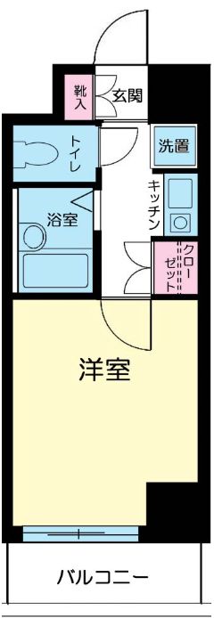日神パレステージ音羽 5階 1Kの間取り