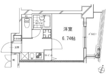 本郷エーワン東大前 5階 1Kの間取り