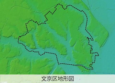 文京区地形図