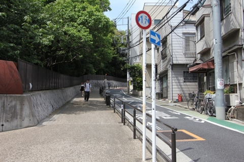 小石川植物園横の坂道