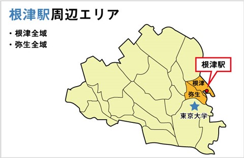 根津駅周辺地図