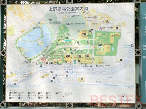 上野恩賜公園案内図